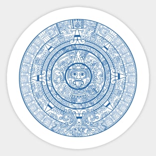 Creative Blue Aztec Emblem Gift Sticker